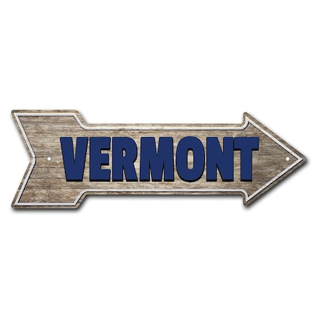 Signmission Vermont Arrow Sign Funny Home Decor 24in Wide P-ARROW8-999555
